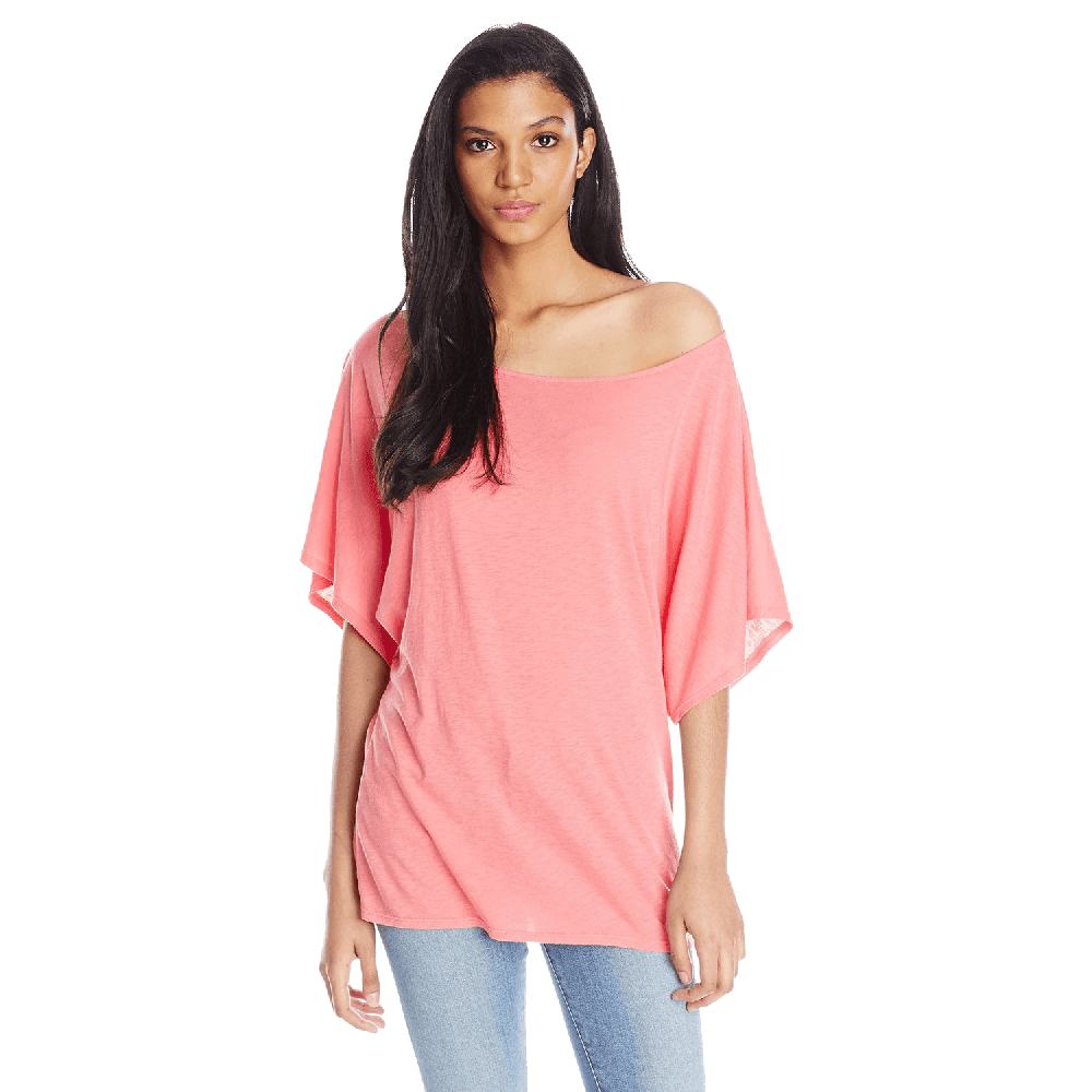 Michael Stars Women's Short Sleeve Off Shoulder Dolman Shirt